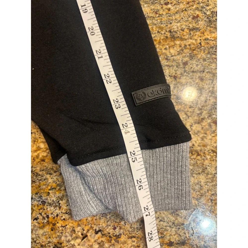 Akademiks Mens Varsity Style Jacket Grey Black Snap Front Fleece XL